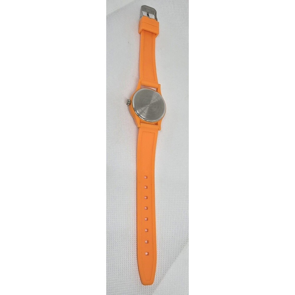 Women's Classic Round Orange Case Dial Poly Jelly Band Watch 14 - Picture 8 of 9